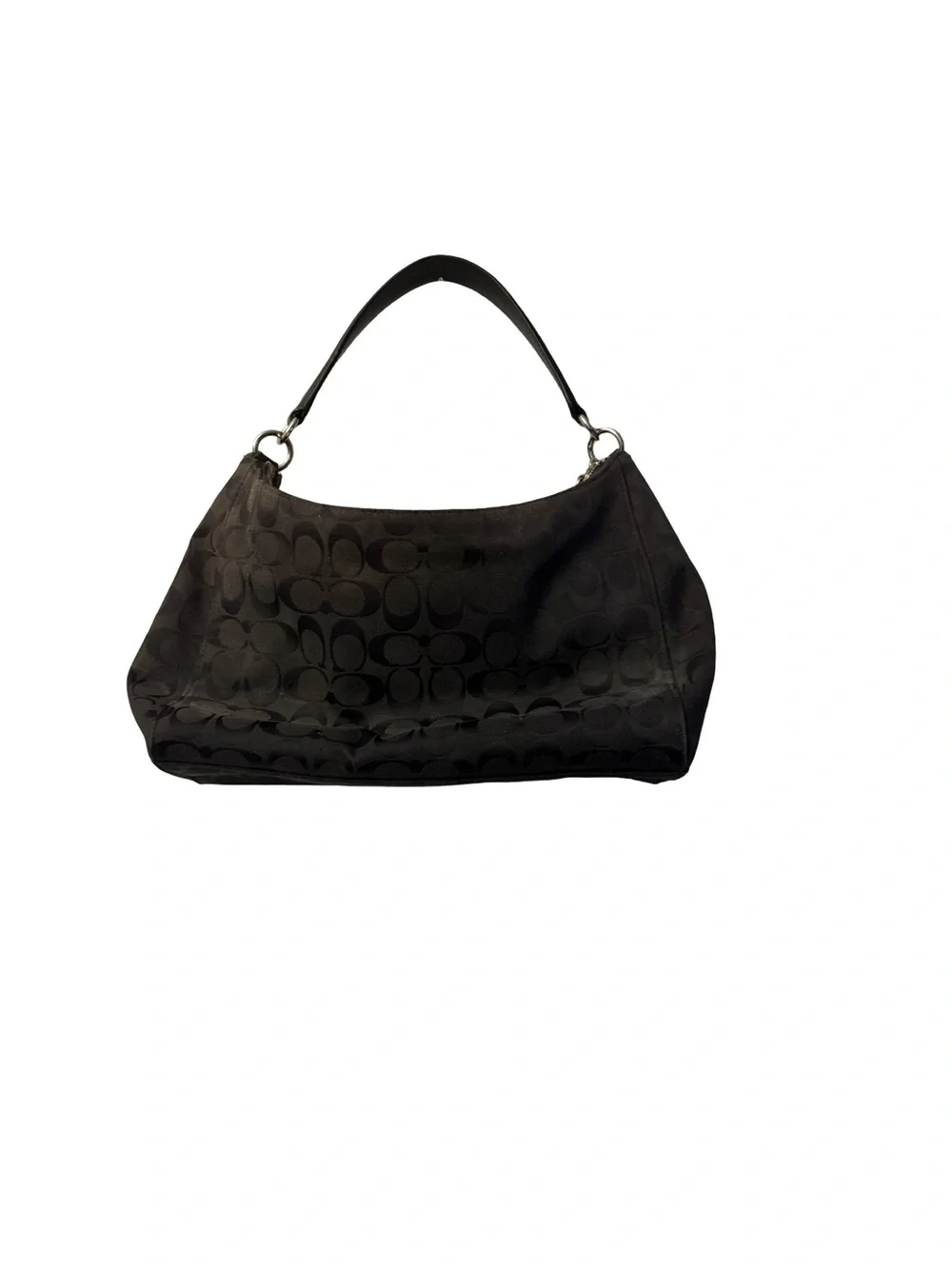 Coach signature monogram hobo shoulder bag